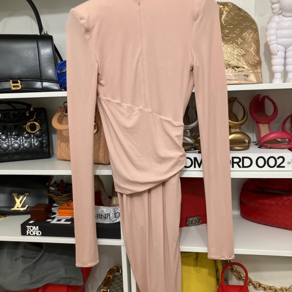 Alexandre Vauthier long pink v neck dress - Picture 5 of 7